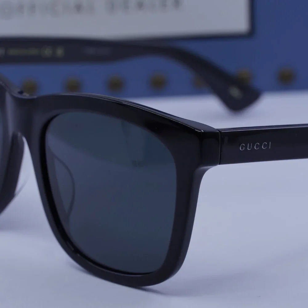Gucci Black Frame Dark Gray Lens Square Sunglasses